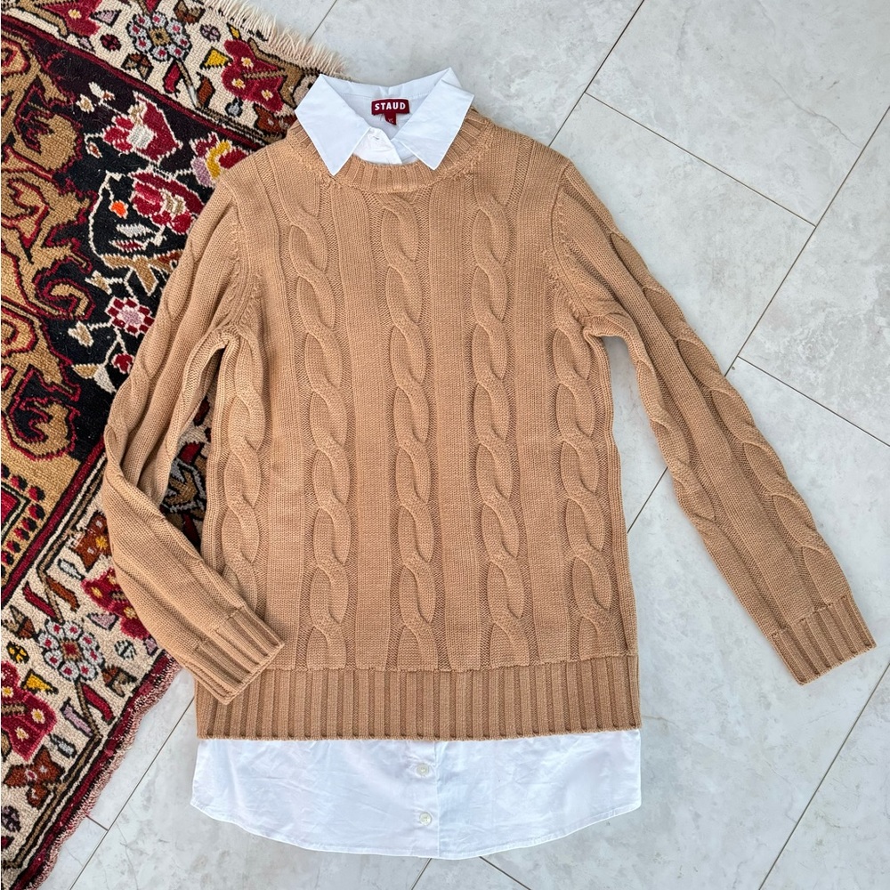 STAUD ALDRIN DRESS CAMEL WHITE - Picture 6 of 6